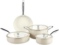 Pyrex 7-Piece Ceramic Cookware Set, Pots and Pans with Lids & Handles