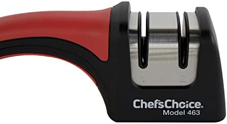 Chef'sChoice Professional Manual Knife Sharpeners Pronto Hone for 15-Degree Straight-Edge and Serrated Knives with Precise Angle Control & Compact Footprint, 2 Stage, Black