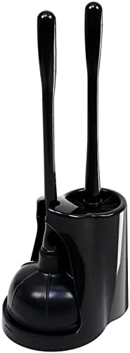 Casaphoria Toilet Plunger and Bowl Brush Combo for Bathroom Cleaning,Bathroom Accessories, Dark Black