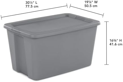 3 Pack 30 Gallon Storage Bins with Lids, Large Stackable Plastic Storage Containers with Snap-On Lid & Integrated Handles, BPA-Free Totes for Garage Basement Attic Organization