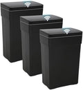 BestOffice 13 Gallon Trash Can Automatic Kitchen Trash Can Touch Free High-Capacity Garbage Can with Lid for Bedroom Bathroom Home Office 50 Liter (Black, 1) (3, Black)