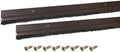uxcell 2Pcs Door Brush Bottom Sweep H-Shape Aluminum Alloy Base with 0.4-inch PP Brush for Home, Industrial (35-inch L, Brown)