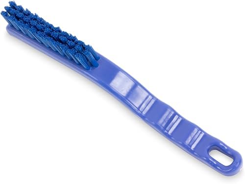 SPARTA Detail Brush Grout Brush, Crevice Brush with Hanging Hole for Bathroom, Kitchens, Countertop, Plastic, 9 Inches, Blue, (Pack of 6)