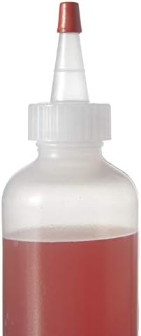 Consolidated Plastics Boston Round Bottles with Yorker Dispensing Cap, LDPE, 4 oz., 24 Piece