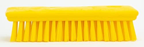 SPARTA 42024EC04 Comfort Grip Plastic Scrub Brush, Hand Brush For Cleaning, 8 Inches, Yellow