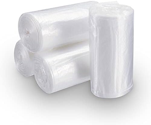 SEDLAV Tall Clear Trash Bags, 10 Gallon Capacity, 125 Count per Pack, Transparent Garbage Bag. Waste Bags Ideal for: Office, Recycling, Storage, Outdoor. 23 In x 2 Ft 1 In (Plastic 4 Pack (500 Ct))