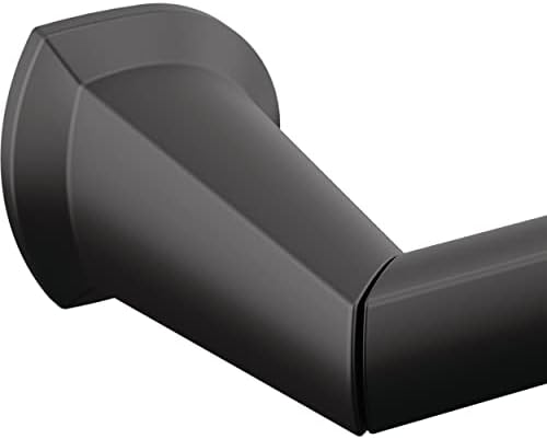 DELTA FAUCET Rubber Limited 772500-BL Galeon Wall Mount Pivot Arm Toilet Paper Holder Bath Hardware Accessory in Matte Black