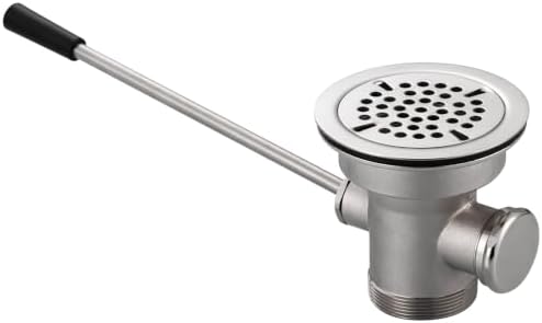 3-1/2 Inch Commercial Sink Drain with Lever Handle Waste Drain Valve