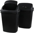 Zopnny 8-Gallon Swing Top Trash Can, Set of 4 Plastic Garbage Container