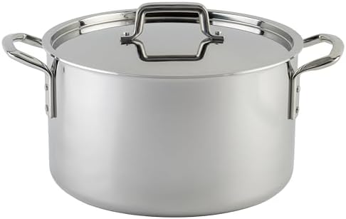 WINCO Tri-Ply Stock Pot, Silver