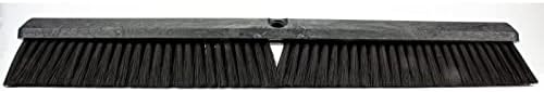 SPARTA Omni Sweep – 24" Heavy Duty Broom Head for Outdoor and Indoor Use, Nonabsorbent Block, Multi-Surface Deck Brush for Garage, Patio, Kitchen, and Concrete, Black, Pack of 12
