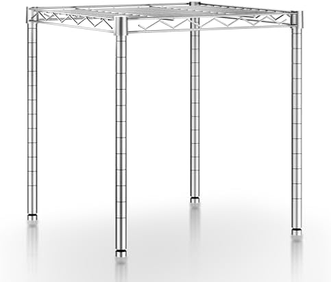 Xcity Storage Shelves, 1 Tier Heavy Duty Metal Shelving Unit, 350 LBS Adjustable Steel Wire Shelf for Commercial, Pantry, Kitchen, Garage, 14" D x 14" W x 15" H, Chrome