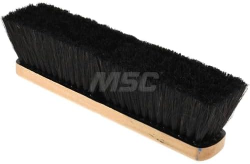 PRO SOURCE Push Broom Head with Coco/Tampico/PVC & Horsehair Blend Bristles:14" Wide