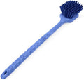 SPARTA 20" Floater Scrub Brush with Long Handle, Oil-Resistant Polyester Bristles, Multiple Trim Angles, Foam-Injected Polymer Block, Commercial Cleaning Tool, Blue, Pack of 6