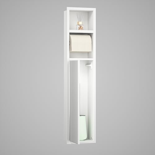 in Wall Toilet Paper Niche w/Shelf & Cabinet