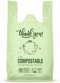 OrangeBio Large Compostable Shopping Bags, 12" x 6" x 20", 500 Count