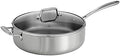 Tramontina Boston Tri-Ply Clad Stainless Steel 6-Quart Saute Pan with Lid