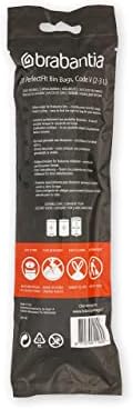 Brabantia PerfectFit Trash Bags (Size V/0.5-0.8 Gal) Thick Plastic Trash Can Liners with Drawstring Handles (200 Bags)