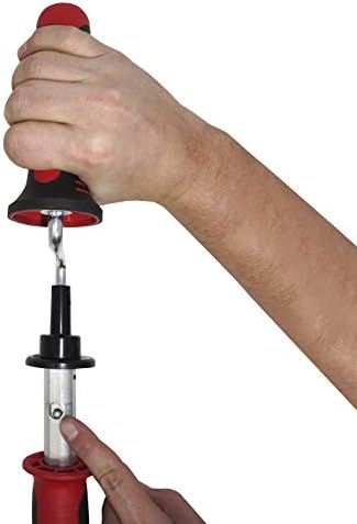 DrainX Toilet Auger 6 Foot | For Use Manually or with Drill, Telescopic for Greater Reach, Closet Auger Toilet Drain Snake, Plastic Guard for Porcelain Protection