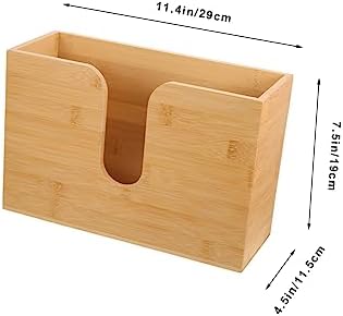Zerodeko Wall Mounted Tissue Box Holder Bathroom Napkin Holder Easy Access Tissue Box Child-Friendly Design Stylish Wooden Dispenser