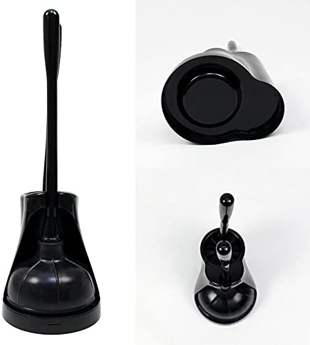 Casaphoria Toilet Plunger and Bowl Brush Combo for Bathroom Cleaning,Bathroom Accessories, Dark Black