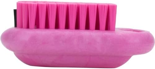 SPARTA 5 Inch Hand and Nail Brush with Stiff Center Bristles, Soft Outer Bristles, Larger Polypropylene Body, Color Coded Scrub Brush for Commercial Foodservice Use, Pink, Pack of 12
