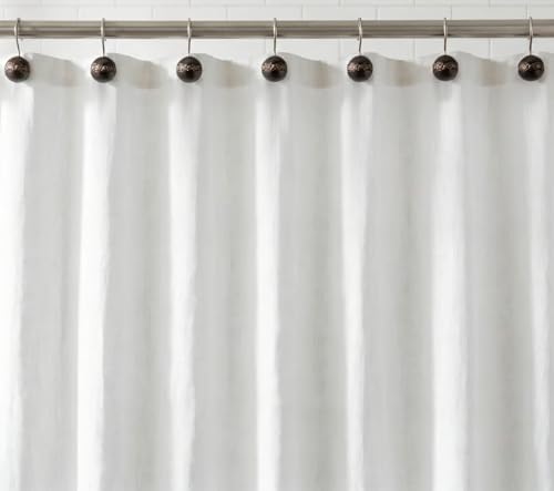 Creative Scents Dublin Brown Shower Curtain Hooks Decorative | Set of 12