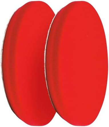 Griot's Garage 6.5” Red Foam Waxing Pads for Car Detailing, Polishing and Buffing Pads for Use with Waxes and Sealants, 10624, Set of 2
