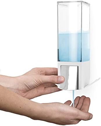 Compactor Clever Soap Dispenser Show Collection, M Size, White, No Drilling Required RAN9653