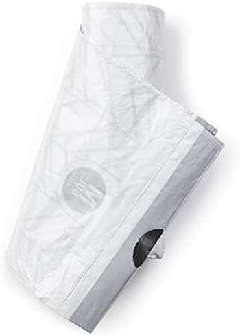 Brabantia PerfectFit Trash Bags (Size M/16 Gal) Thick Plastic Trash Can Liners with Drawstring Handles (120 Bags)