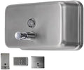 Horizontal Commercial Soap Dispenser Wall Mount, 304 Stainless Steel & Solid Brass Pump Core, Hand Soap Dispenser with Corrosion-Proof Lining for Bathrooms & Kitchens, 37oz/1100ml ADA Compliant