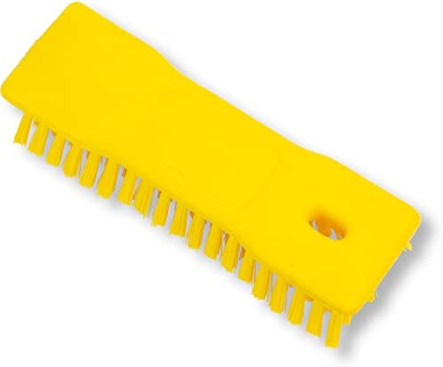 SPARTA 42024EC04 Comfort Grip Plastic Scrub Brush, Hand Brush For Cleaning, 8 Inches, Yellow