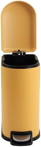 happimess Roland Mini 2.6 Gal Step Trash Can Soft-Close, Daffodil Yellow