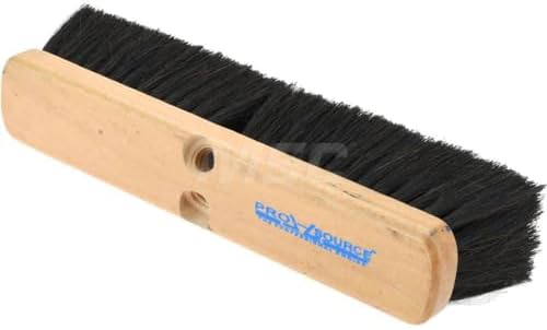 PRO SOURCE Push Broom Head with Coco/Tampico/PVC & Horsehair Blend Bristles:14" Wide