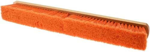 PRO SOURCE Safety Orange Push Broom Head with Threaded Wood Block: 24" Wide