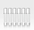 Cosmetic Packaging Now! Luxe Airless Bottle, Clear Airless Bottles w/Matte Silver Cap, Multi-Pack Bundle (50 ML, 6 Pack)