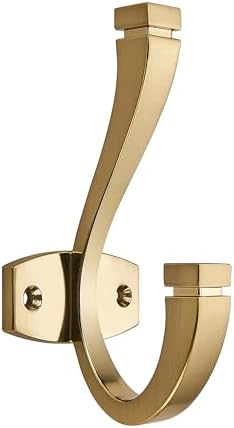 SAILING Coat Hooks -5 Pack Champagne Bronze Towel Hooks Robe Hooks Decorative Wall Hooks for Bathroom Bedroom Kitchen Towel Robe Clothes Cabinet Closet Bathroom Hardware