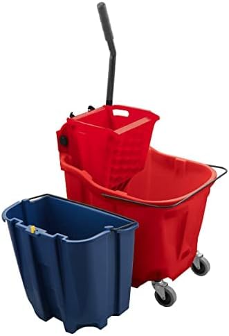 SPARTA 35 Qt Mop Bucket System with Wringer and Insert, Red