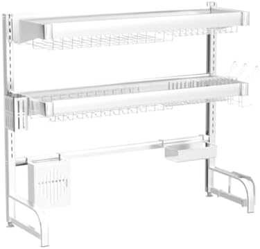 MAJALiS 3 Tier Extra Large Stainless Steel Over The Sink Dish Drying Rack