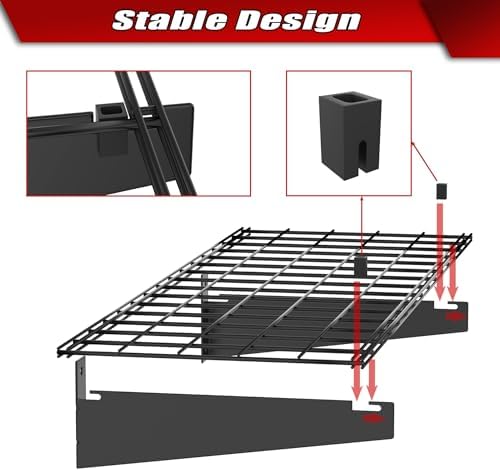 WALMANN 2-Pack Wall Mount Shelves, 45x15 in Wall Mounted Storage Shelves