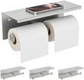 FORIOUS Toilet Paper Holder with Shelf, Commercial Toilet Paper Dispensers