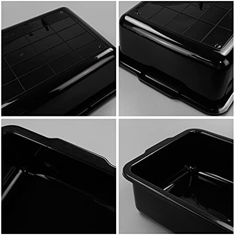 Pekky 32L Large Commercial Bus Box, Wash Basin Tub, Black, 4 Pack