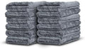 Adam's Borderless Grey Microfiber Towel (12pk) - Premium Ultra Soft Car Detailng Towel Cloths, 480gsm - Safe for Car Wash, Home Cleaning & Pet Drying Cloths (16 Inch x 16 Inch)