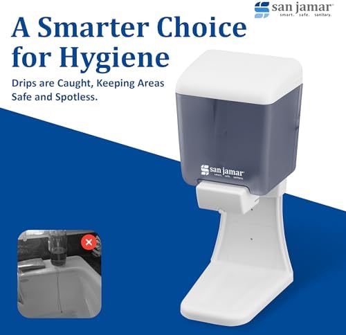 San Jamar Classic Soap Dispenser Drip Tray, Plastic, Wall Mounted, White (Pack of 6)