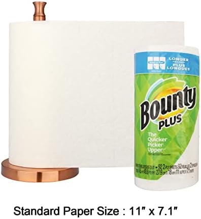 Paper Towel Holder Roll Dispenser Stand for Kitchen Countertop & Dining Room Table (Copper)