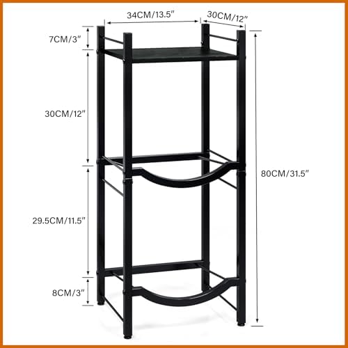 TC-HOMENY 5 Gallon Water Jug Holder, 3-Tier Water Jug Rack for Home Black