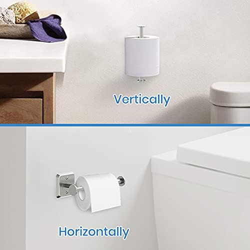 Toilet Paper Holder Wall Mount Bathroom Toilet Paper Roll Holders Bath Tissue Dispenser for Cabinet-Brushed Nickel