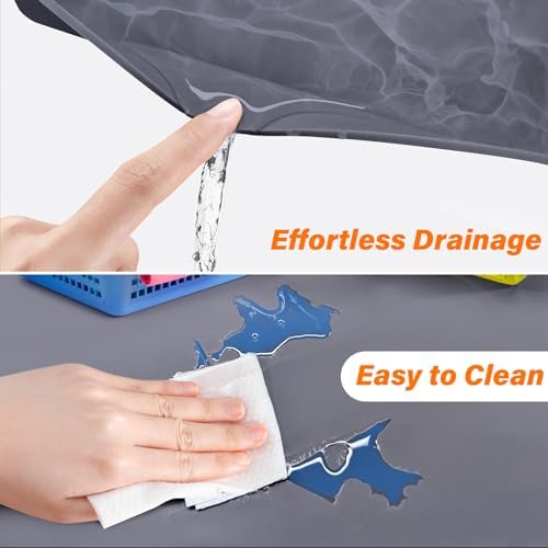 FLATO Waterproof Under Sink Mat, 28" x 22", Beige