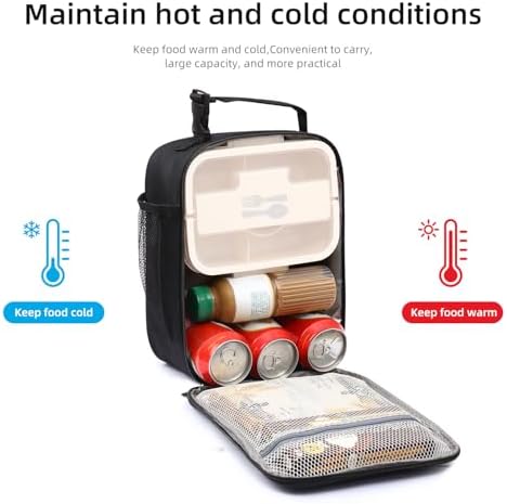 Lovoeo Lunch box Lunch bag for men women Insulated Lunchbox Lunch bags for Work Picnic Travel (Thicken hot red)