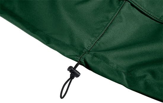 Eevelle Meridian Patio Oval Table Set Cover with Marine Grade Fabric - Outdoor Table Cover - Furniture Set Covers for Dining Table - Easy to Install - (25.5"H x 108"L x 82"W, Hunter Green)